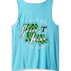 Tulane Greene Waves Tank Top Men's Small
